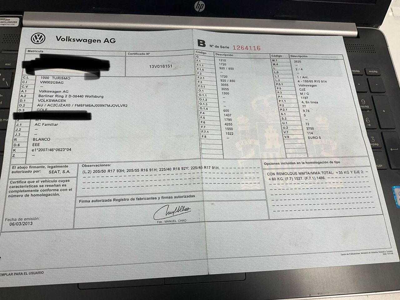 Volkswagen Golf Edition 1.2 TSI 105cv BMT Nacional +LIBRO - 199.000Km - Foto 2 