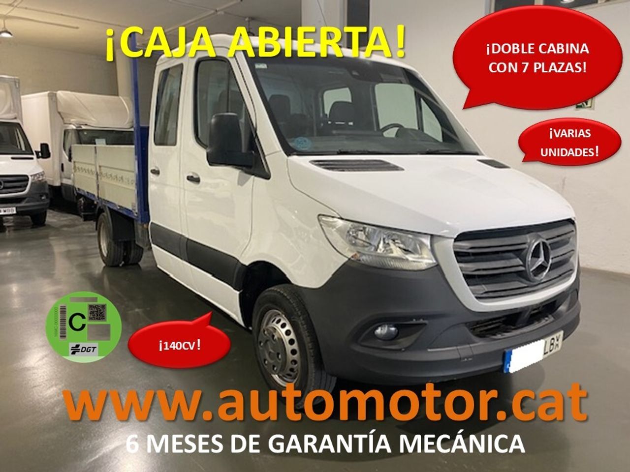 Mercedes Sprinter 514 CDI Largo Caja Abierta Doble Cabina