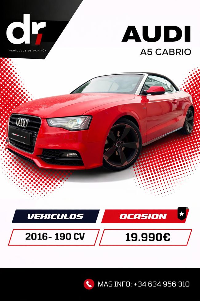 Audi A5 cabrio 2.0 Tdi 190cv quattro sline