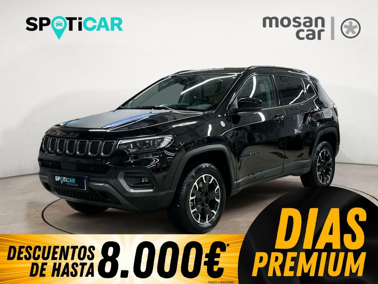 Automovil automatico negro  de segunda mano - jeep compass 2024 /