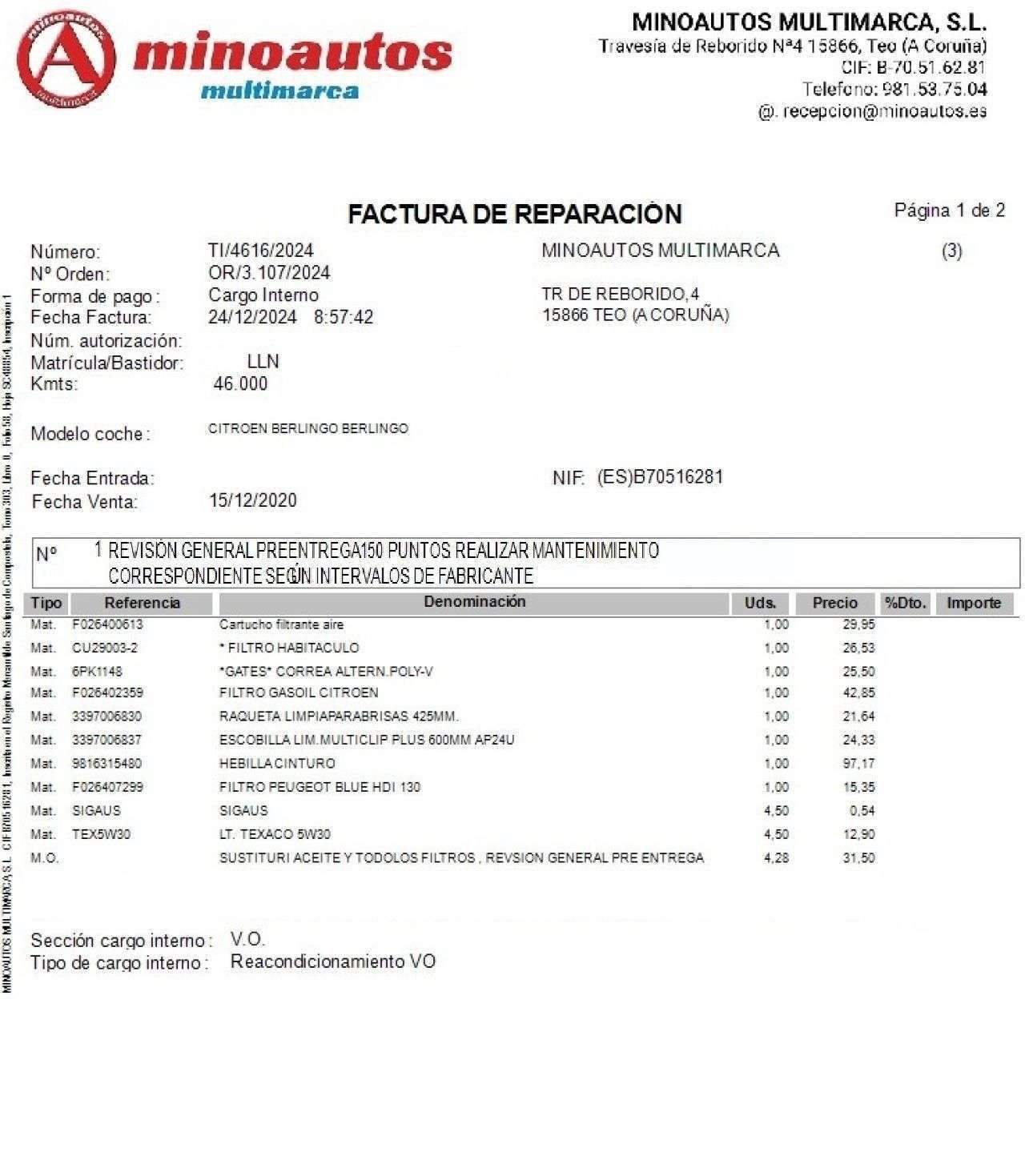 CITROEN BERLINGO FURGÓN TALLA M 1.5 BLUEHDI 100 CV CONTROL - foto 8