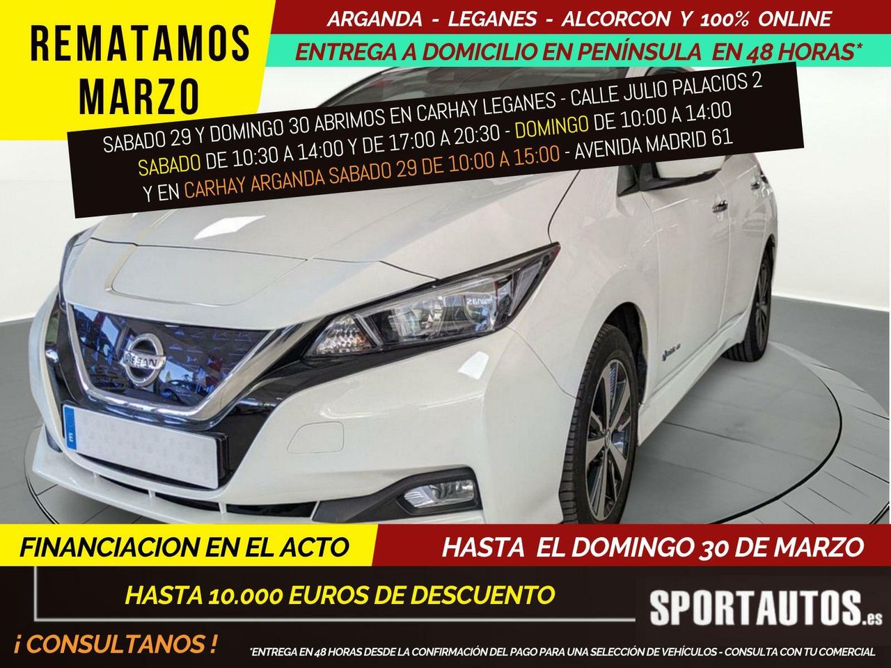 Historiales  de segunda mano - nissan leaf 2019 /