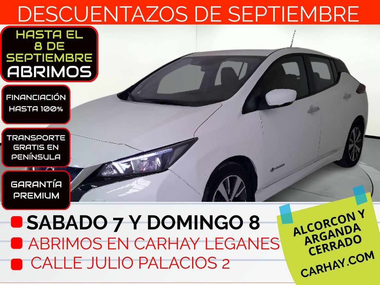 Nissan leaf 5 plazas  de segunda mano - nissan leaf 2020 /