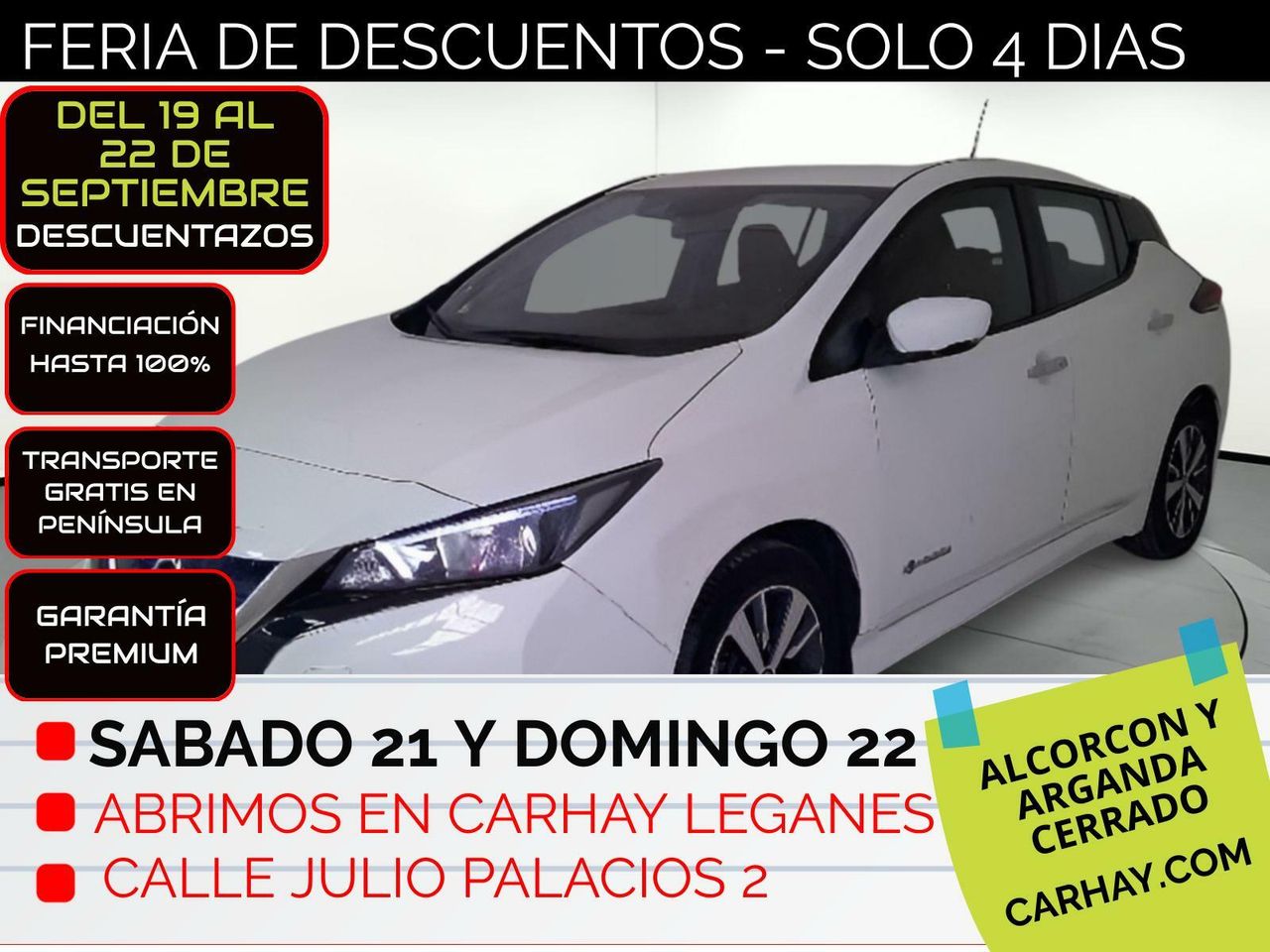 Nissan leaf 5 plazas  de segunda mano - nissan leaf 2020 /