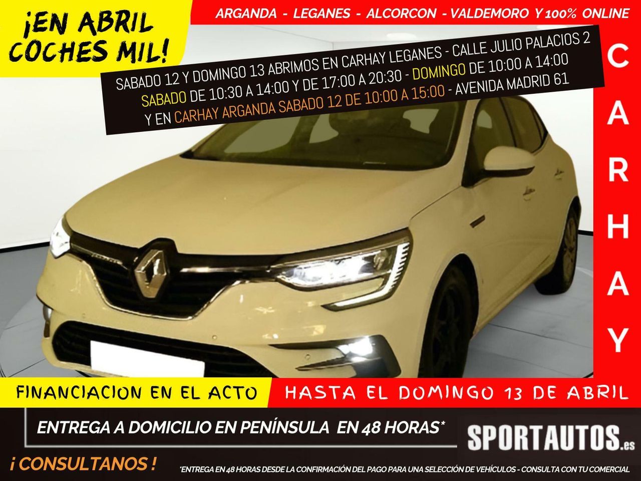 Renault megane blanco  de segunda mano - renault megane 2021 /