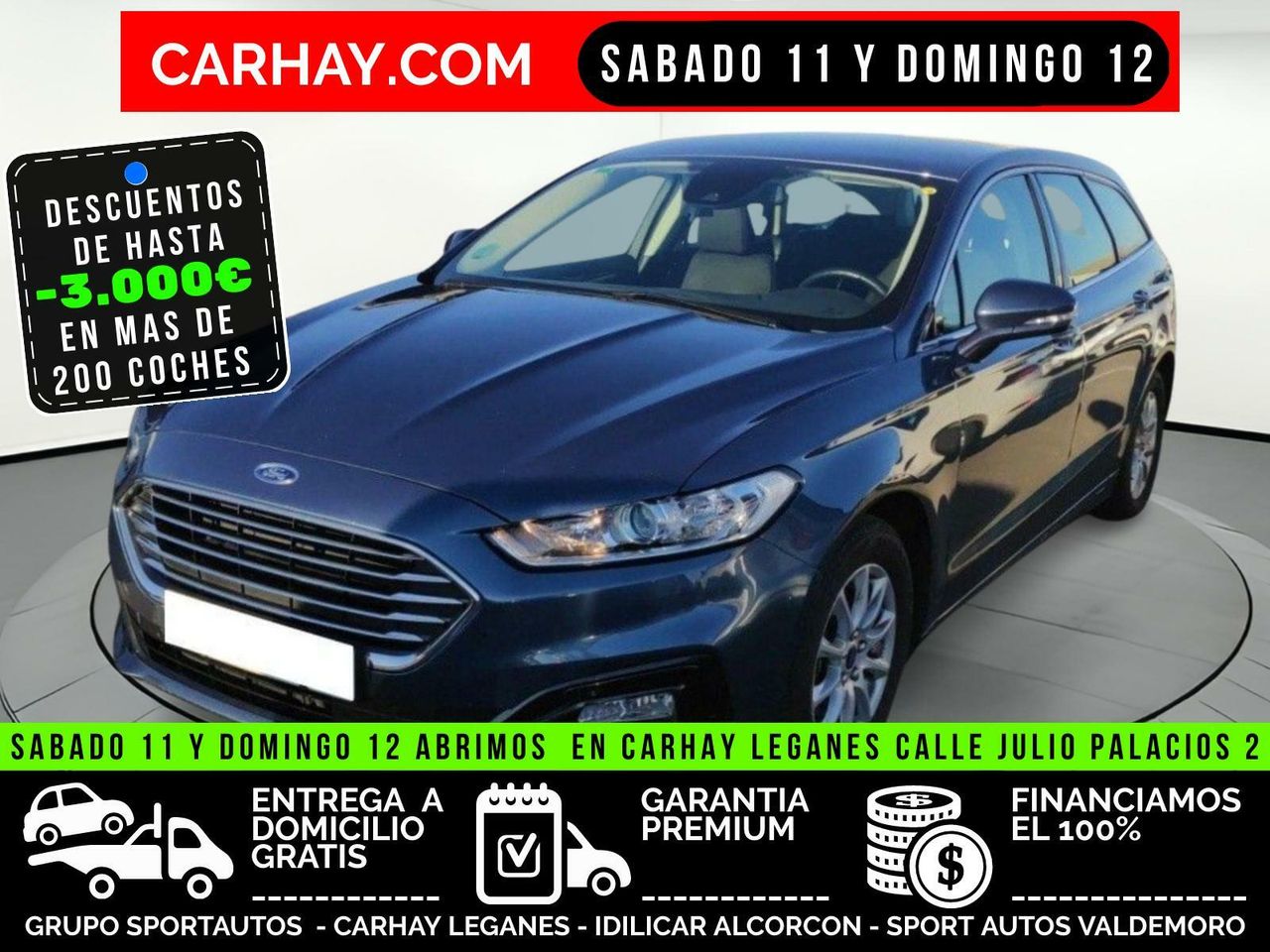 Ford focus azul 5 puertas  de segunda mano - ford mondeo 2019 /