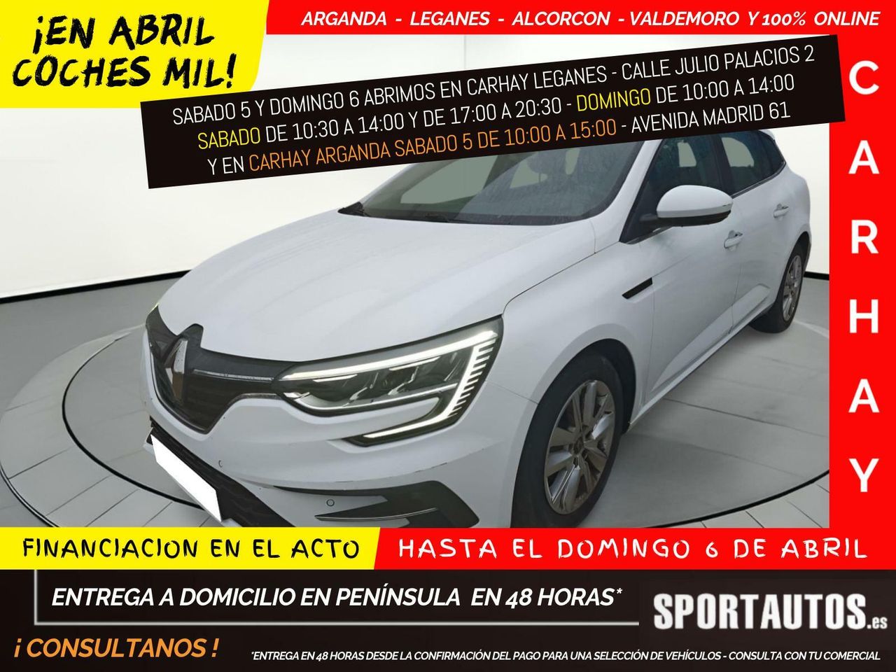 Renault megane blanco  de segunda mano - renault megane 2021 /