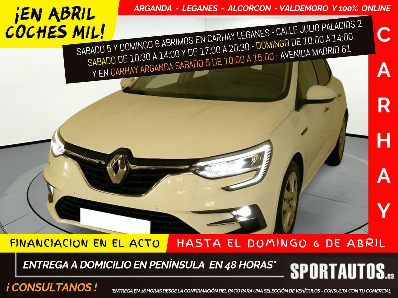 Renault megane blanco  de segunda mano - renault megane 2021 /
