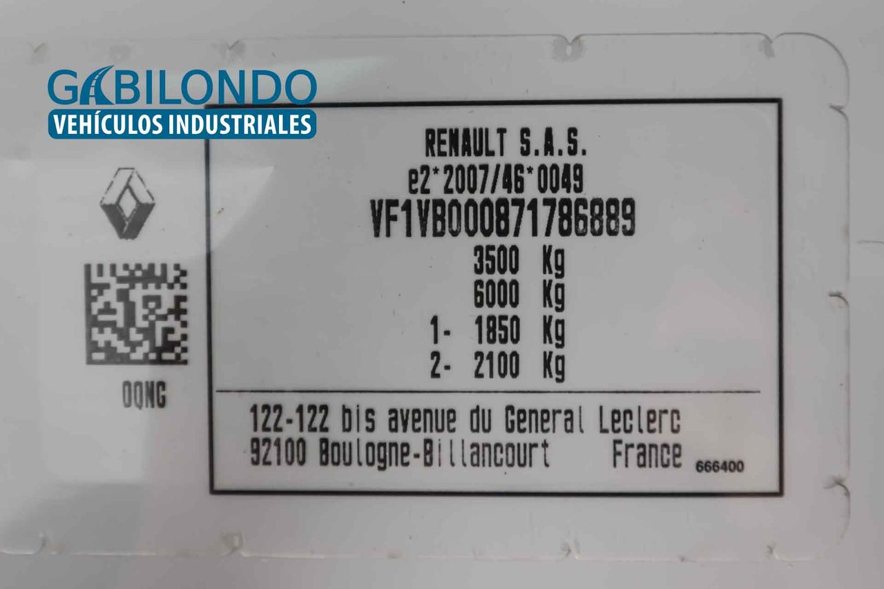 Renault Master Chasis Cabina Tracción L3 3500 Blue dCi **Plataforma elevadora** - Foto 8