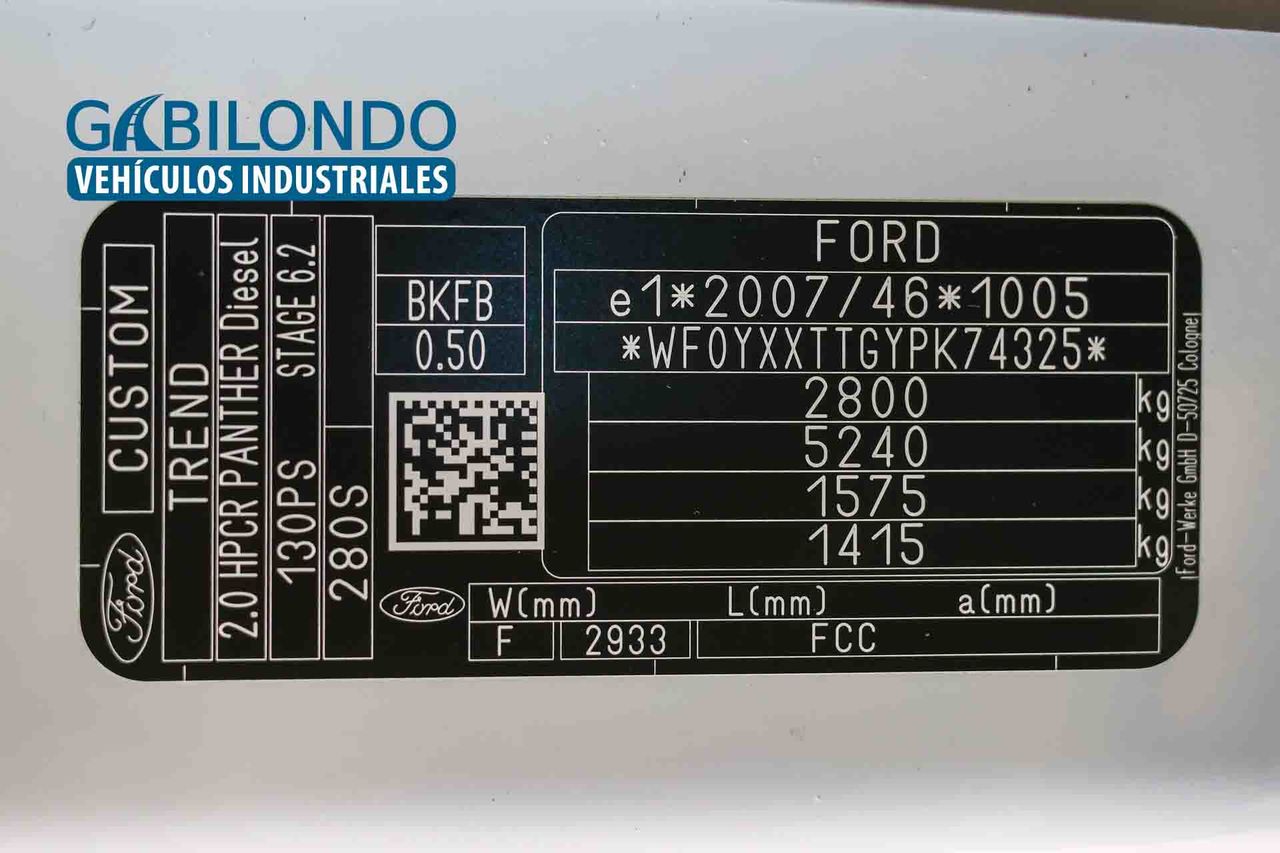 Ford Transit Custom Furgón 280 L1 2.0 EcoBlue Trend - Foto 10